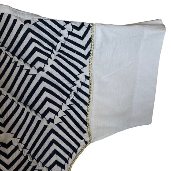 J. CREW Herringbone Print Short Sleeve Top - Size XS - Picture 5 of 8